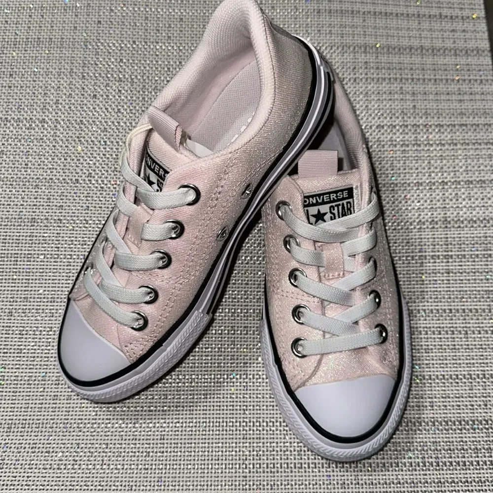 Converse 13 & 1,2,3 Girls Light Pink Metallic White Black Brown Soles Sneakers